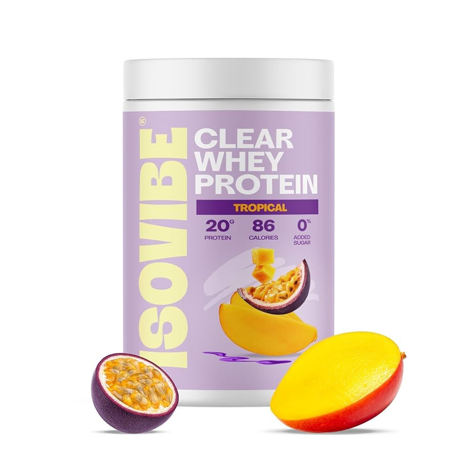 Isovibe Clear Whey Protein Powder Tropical (20 Servings) Mango & Passion Fruit Flavour Protein Wa... | Amazon (UK)