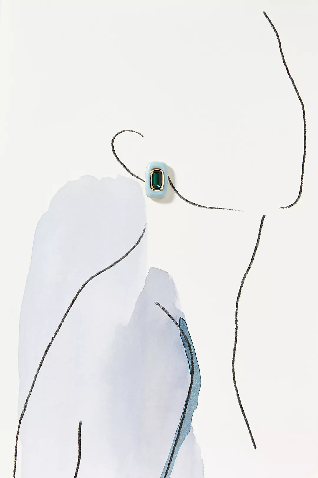 Preppy Rectangle Post Earrings | Anthropologie (US)