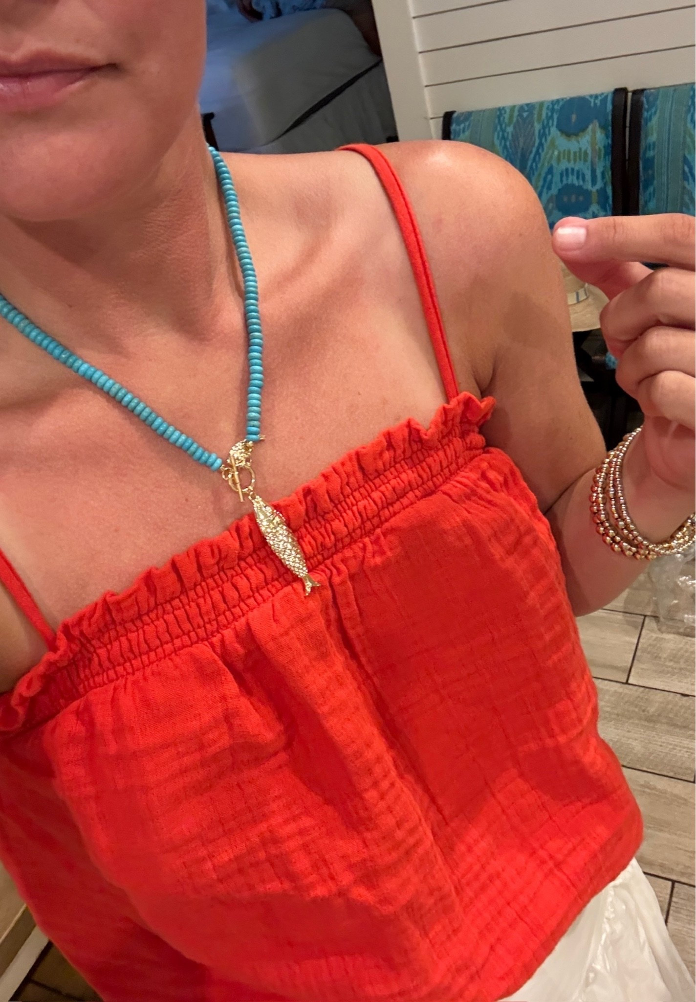 This necklace is so fun for the beach! Love the color & it matches with anything!

#LTKootd #LTKTravel #LTKSeasonal