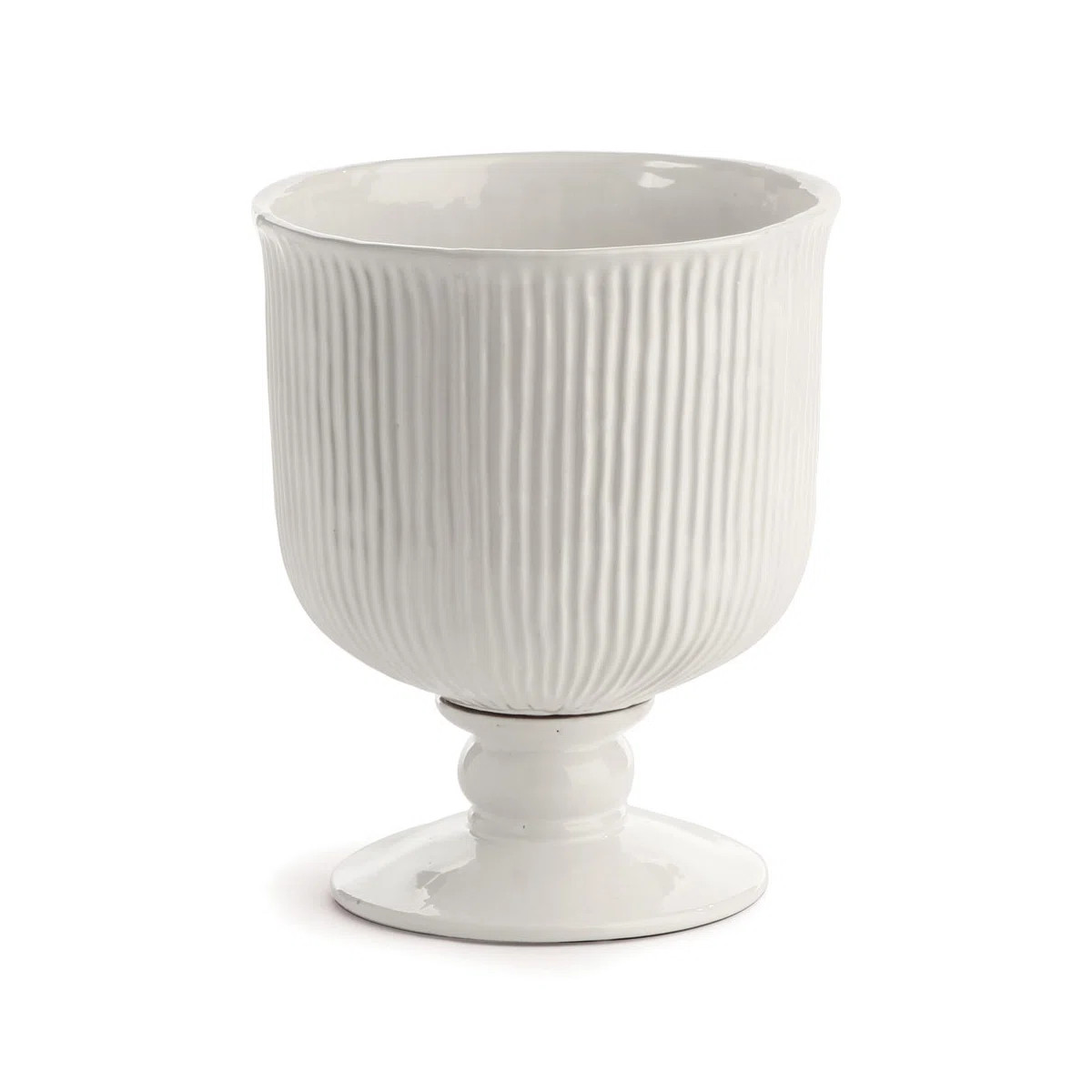 Elisabette White Footed Ceramic Urn Planter Large | Wayfair North America