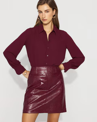 Faux Croc Skirt | White House Black Market