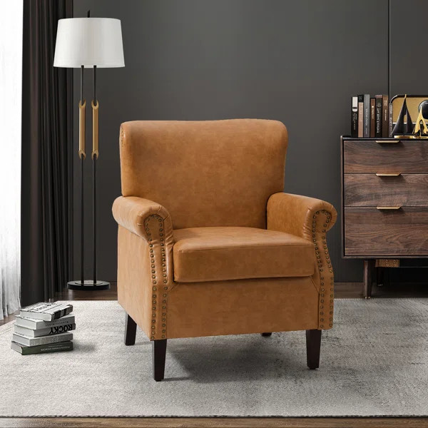 Alcocer 30.2'' Wide Vegan Leather Armchair | Wayfair North America
