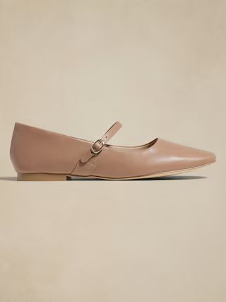 Vegan Leather Maryjane Ballet Flat | Banana Republic Factory