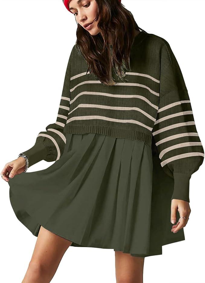 Oversized Sweater Dress, Long Sleeve, Relaxed Fit Mini Dresses | Amazon (US)