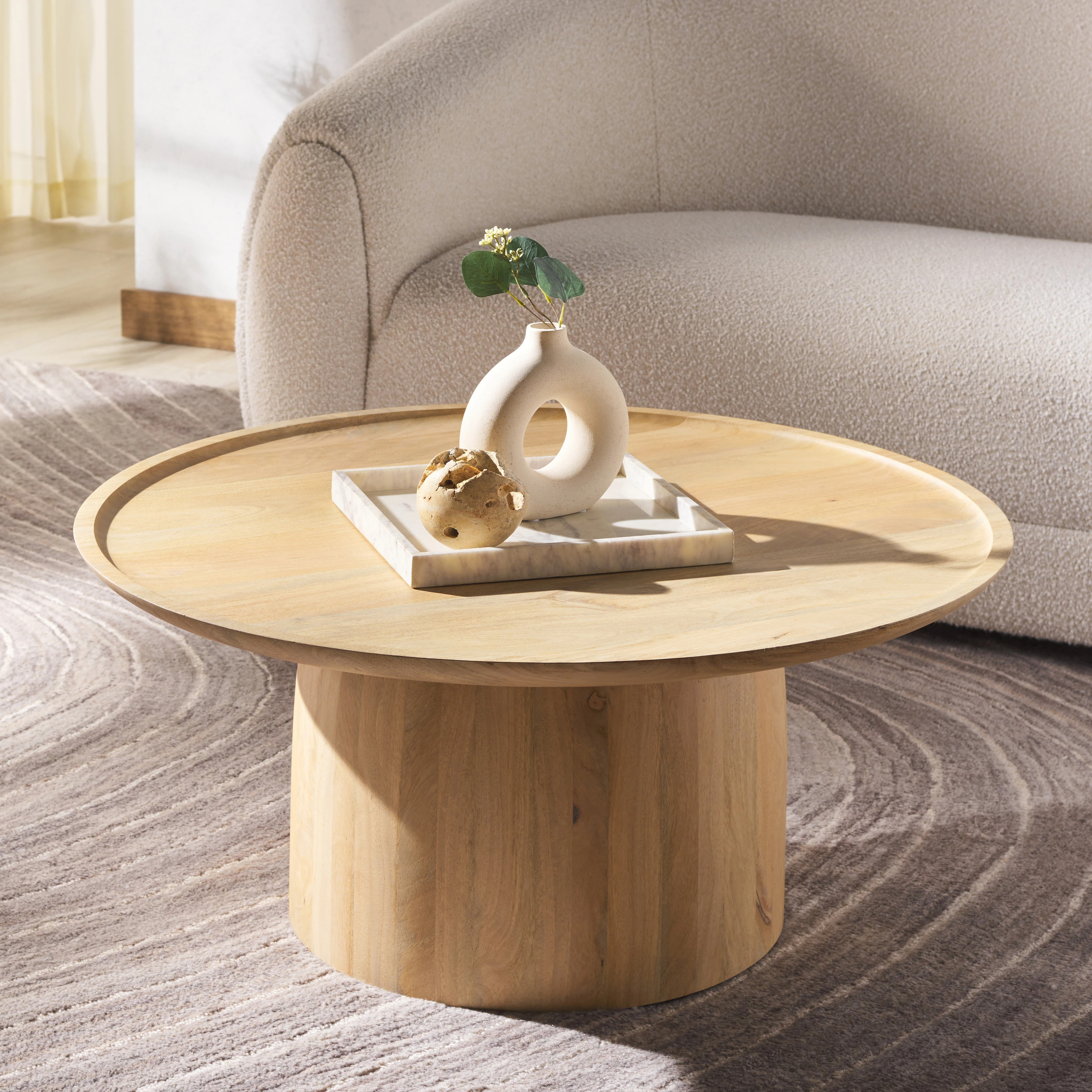 SAFAVIEH Couture Hope Solid Wood Round Coffee Table - 35Wx35Dx16H | Bed Bath & Beyond