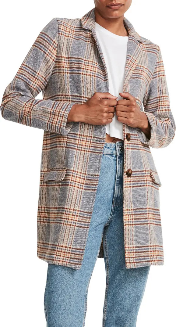 Check You Out Plaid Longline Blazer | Nordstrom