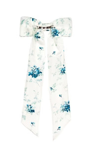 Charlie Bow in White Floral | Over The Moon