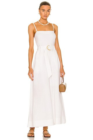 JONATHAN SIMKHAI STANDARD Skye Midi Dress in White | FWRD 