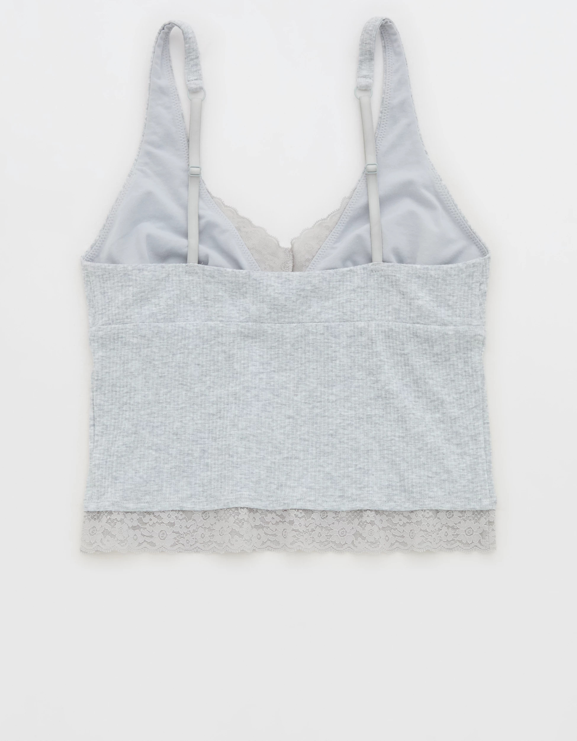 Superchill Cotton Rib Vintage Lace Tank Top | Aerie