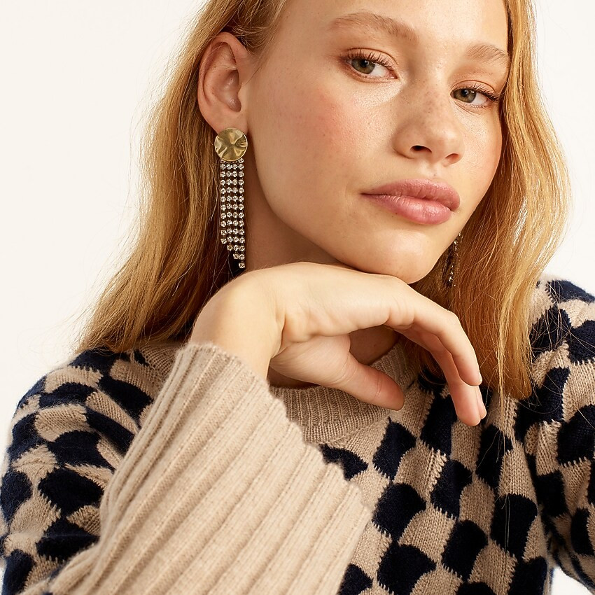 Waterfall sparkle disc earrings | J. Crew US