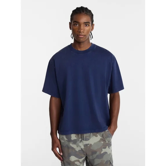 No Boundaries Heavyweight Tee with Short Sleeves, Men's XS-4XLT | Walmart (US)