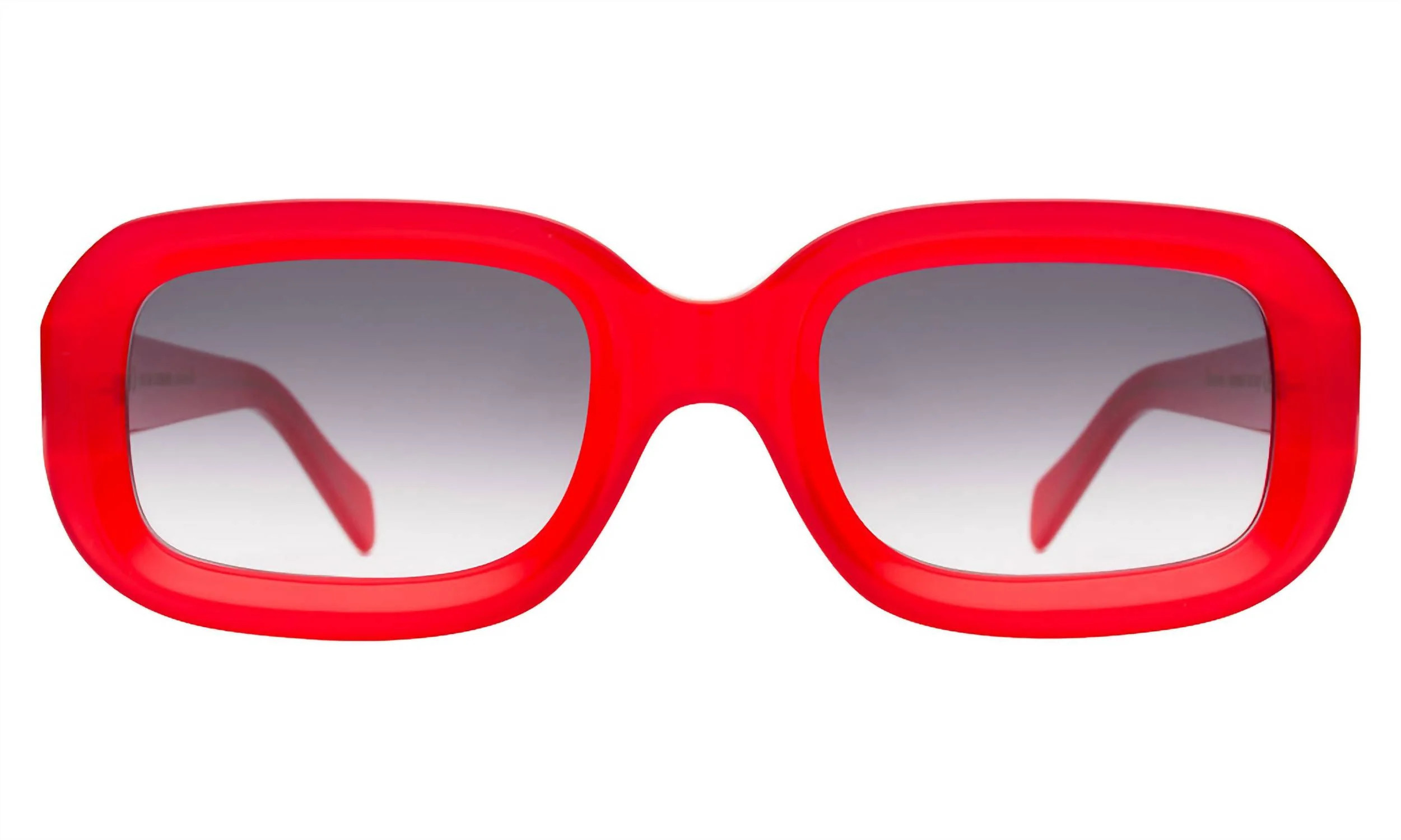 Unisex Vinyl Sunglasses In Red/grey Gradient | Shop Simon