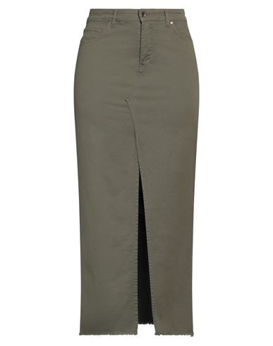 No-nà Woman Denim skirt Military green Size 10 Cotton, Elastane | YOOX (US)