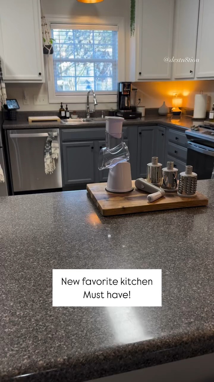 ✨New kitchen must have✨Comment “grate” to get info sent to your DM! 
3-1 Rotary Cheese Grater, Kitchen Mandoline Vegetable Slicer with 3 Interchangeable Blades, Easy to Clean Rotary Grater Slicer for Fruit, Vegetables, Nuts! 

This is a game changer and time saver! Easy to take apart and put together and to clean!! 🧼 

Comment “shop” or “grate” for more info sent to your DM! 

#destn8tion #travelingfamily #kitchenmusthaves #kitchengadgets #kitchenhacksthatwork #amazonmusthave #amazongadgets #kitchentool #kitchenappliance #hackoftheday #kitchentrends