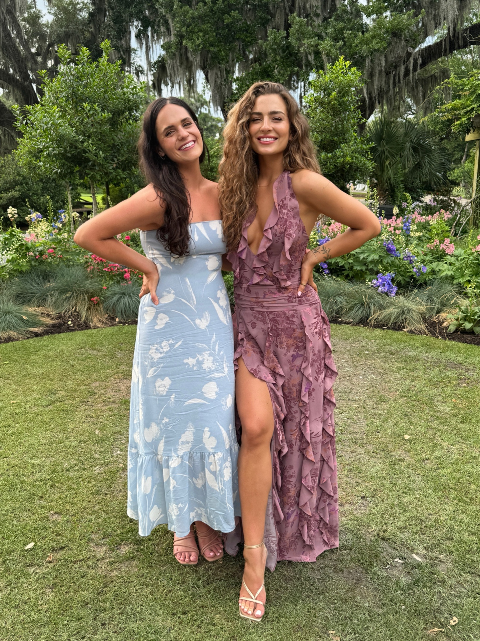 mauve floral bridesmaid dresses Affordable Floral trim Chiffon maxi long bridesmaid dress in Mauve, Na –  Frugal Mughal main image 0