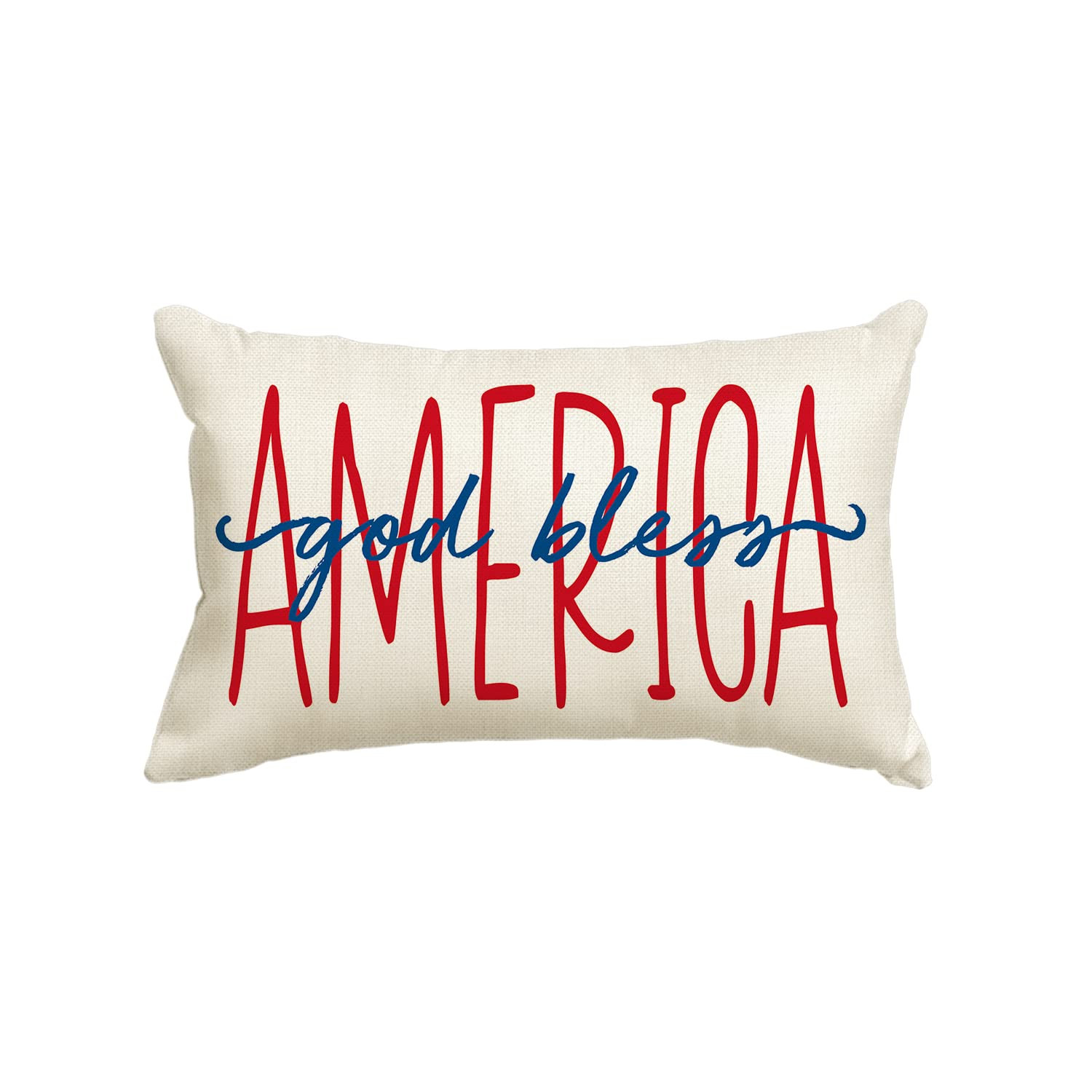 AVOIN colorlife 4th of July God Bless America White Throw Pillow Cover, 12 x 20 Inch Patriotic Pi... | Amazon (US)