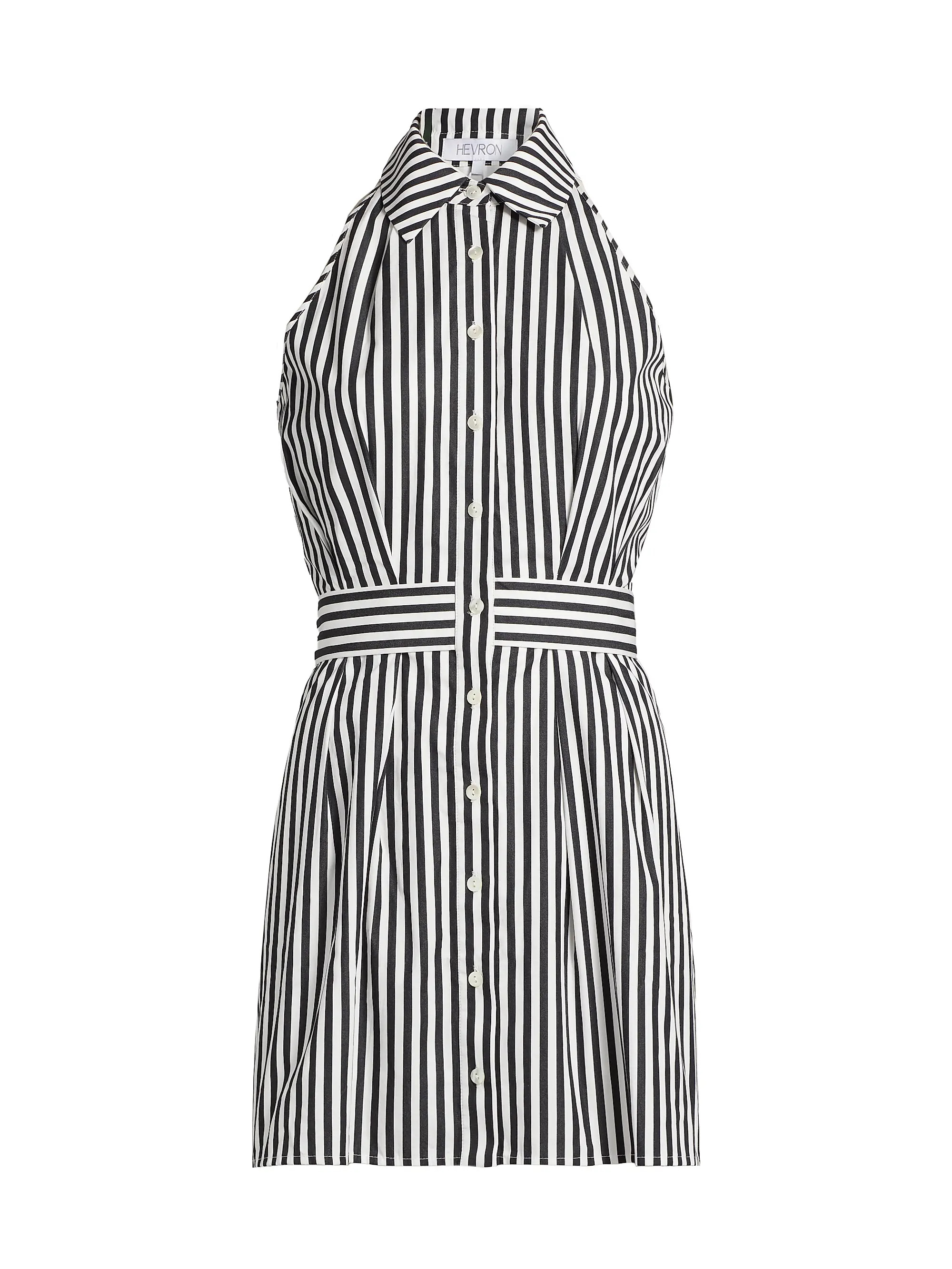 Domino Striped Mini Shirtdress | Saks Fifth Avenue