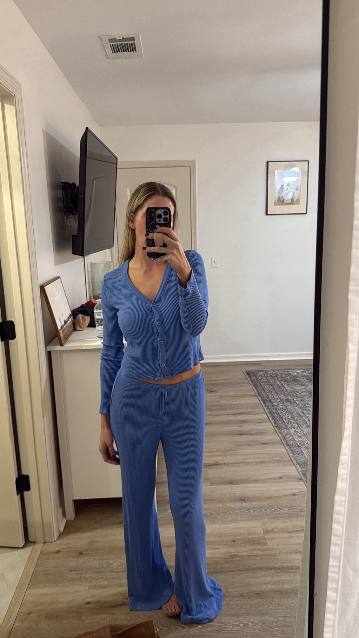 Women's Cozy Ribbed Wide Leg Pants - Auden™ Summer Blue S 

#LTKTall #LTKBeauty #LTKootd