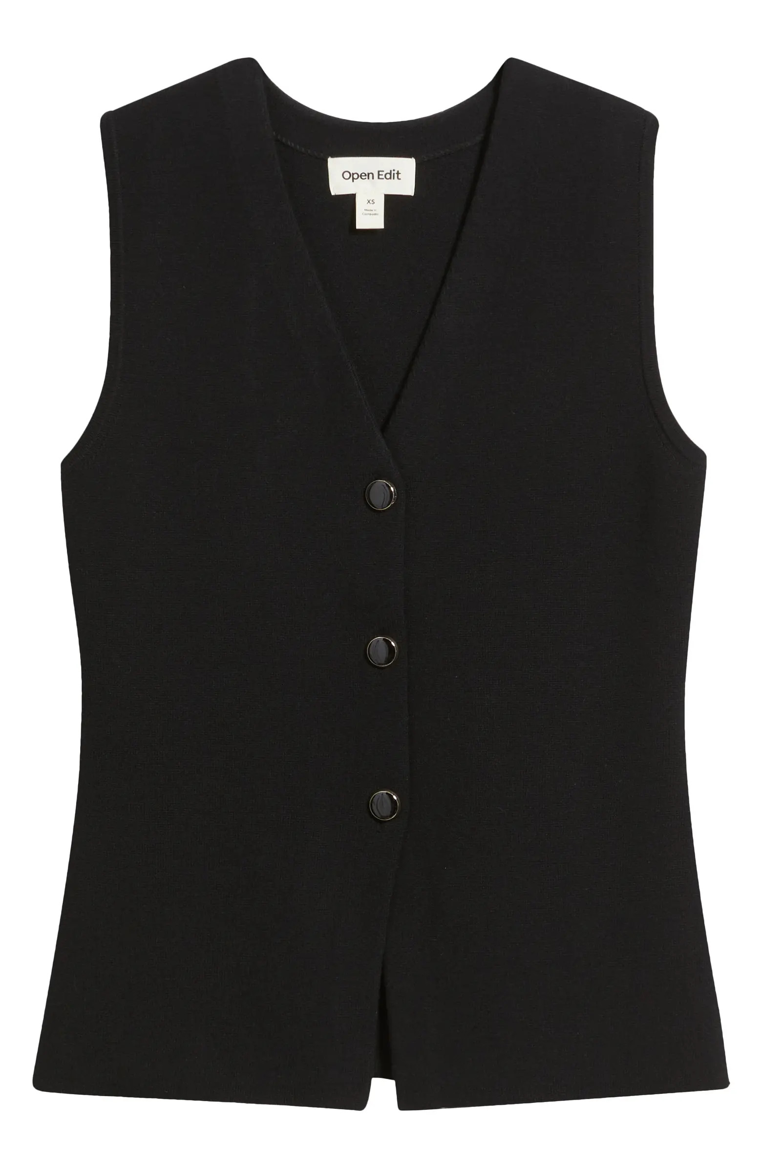 Cutaway Button-Up Sweater Vest | Nordstrom
