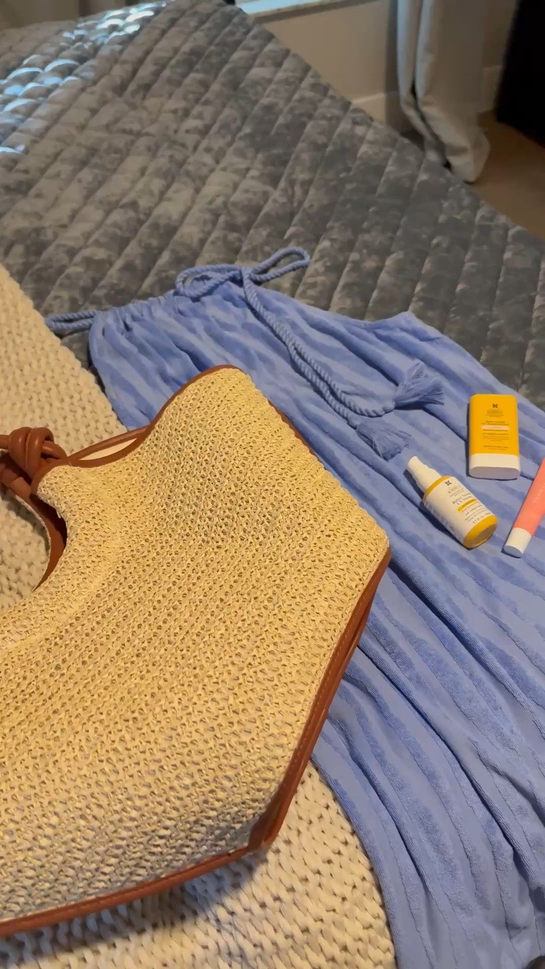 Beach vacation ready! Sunscreen, bathing suit cover-up, straw bag, beach vacay outfit

#LTKSwim #LTKTravel #LTKSeasonal