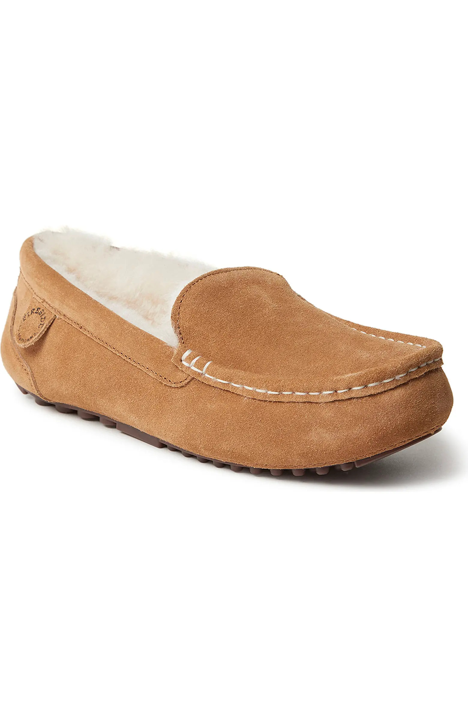 Fireside Mel Genuine Shearling Moccasin Slipper (Women) | Nordstrom