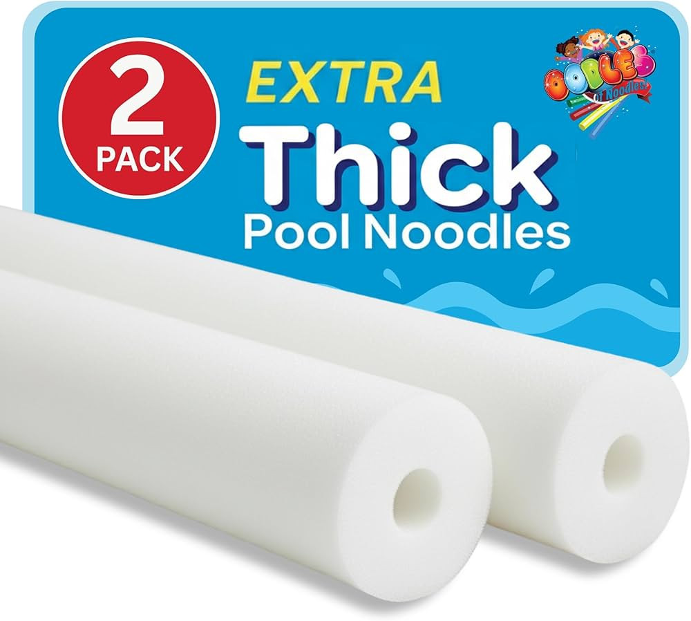 Oodles of Noodles Premium Pool Swim Noodles - 2 Pack - Hollow Core Pool Noodles Foam Tube - Durab... | Amazon (US)