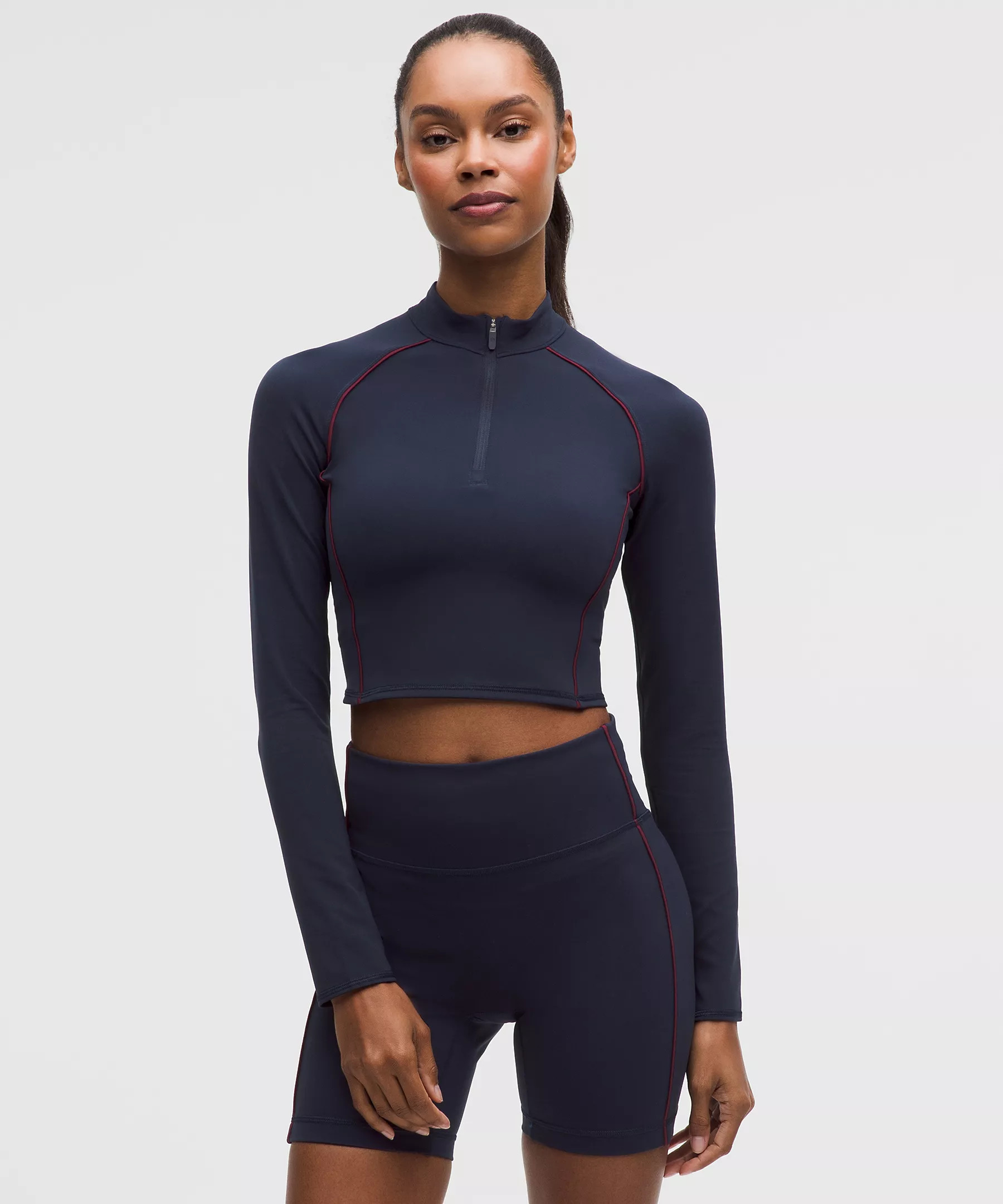 Wunder Train Cropped Long-Sleeve Half Zip | Lululemon (US)