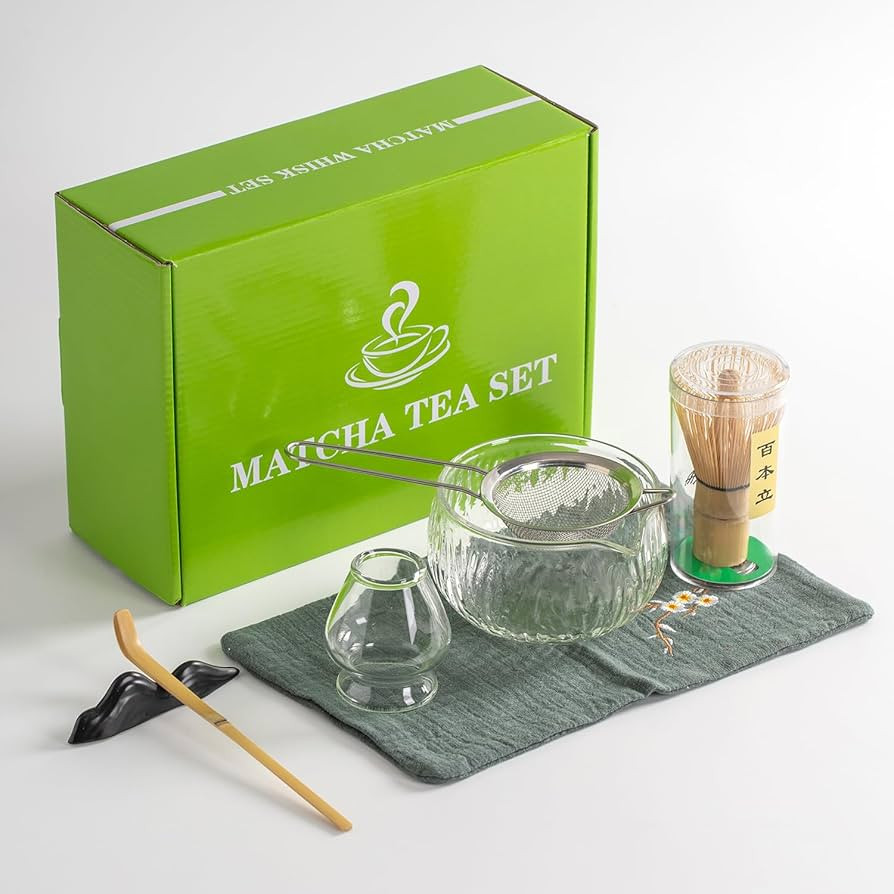 Japanese Tea Set (7pcs) Matcha Whisk Set Matcha Bowl with Pouring Spout Bamboo Matcha Whisk (chas... | Amazon (US)