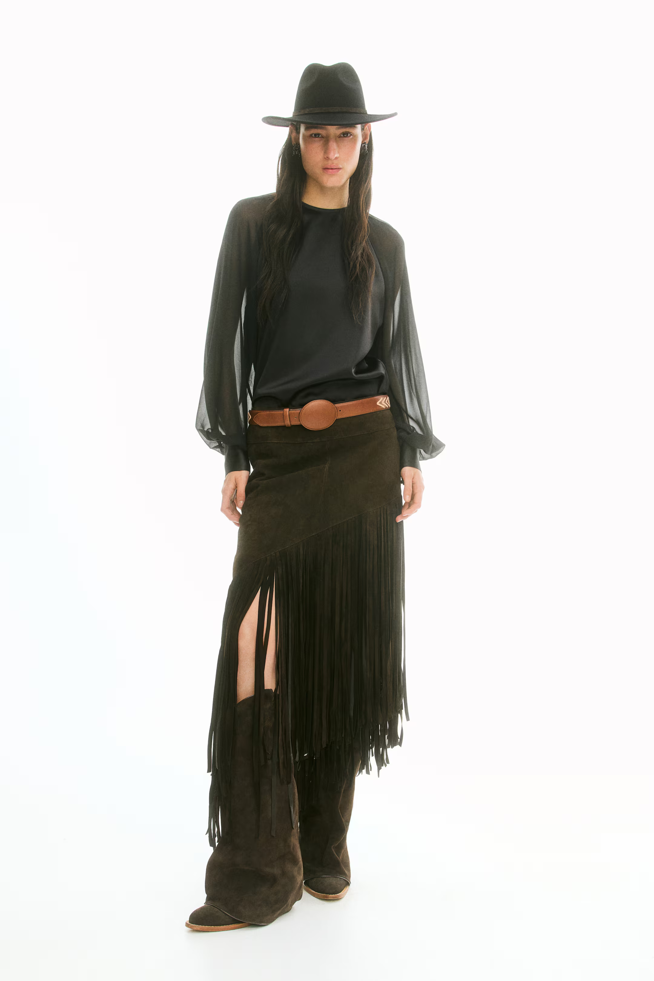 Fringed Suede Skirt | H&M (US + CA)