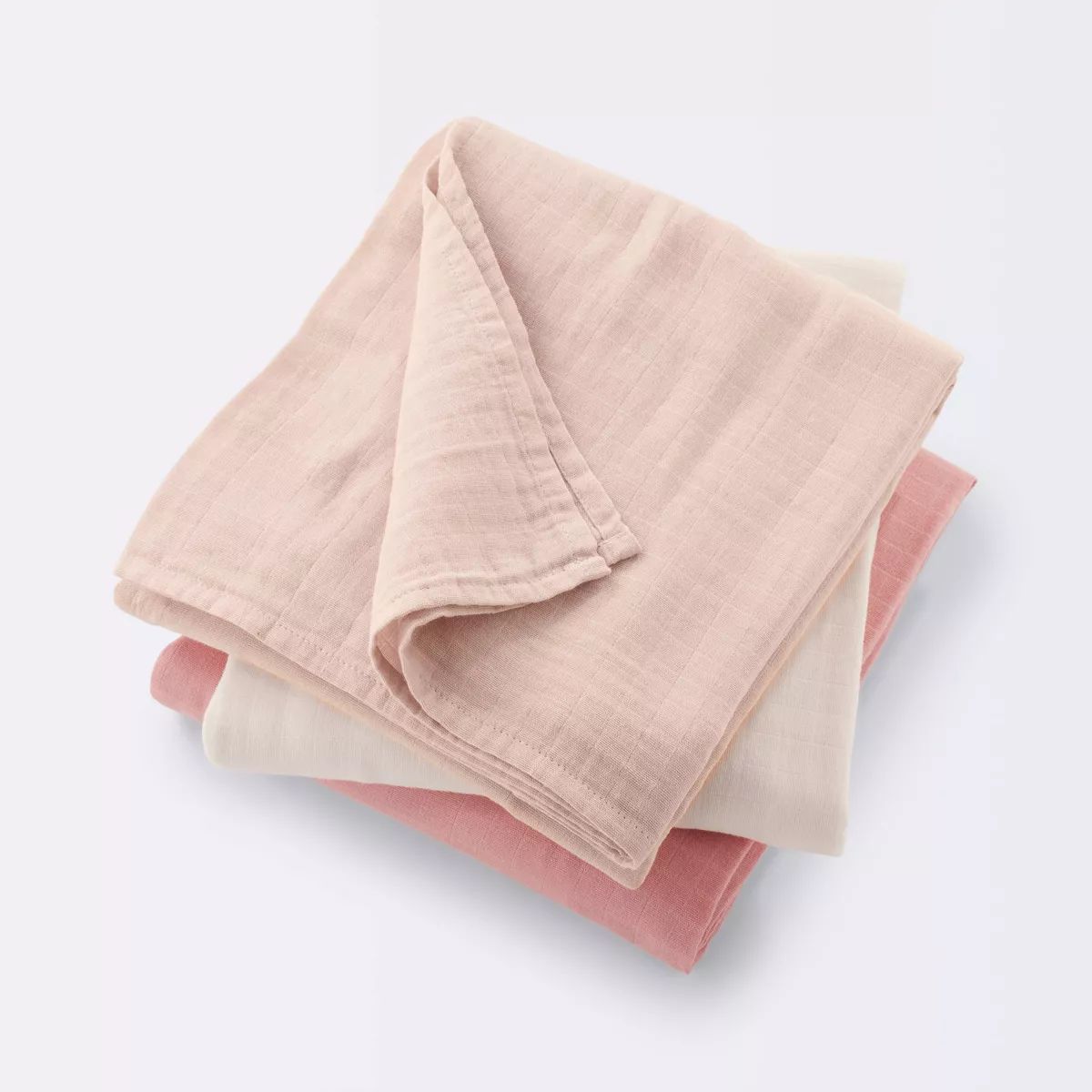 Muslin Swaddle Baby Blanket - Pink Solids - 3pk - Cloud Island™ | Target