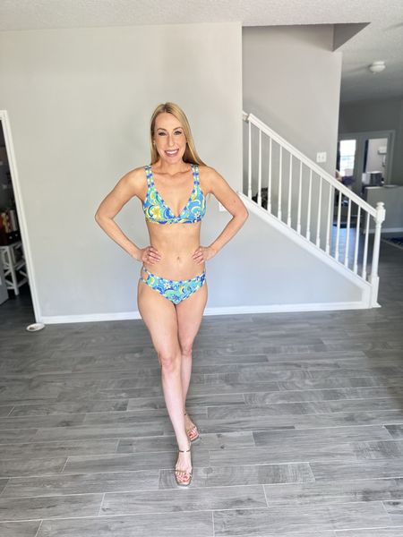 Bright and floral bikini 
👙 wearing size small
👙love the fit and how cute it is 

#LTKswim #LTKtravel #LTKfindsunder50