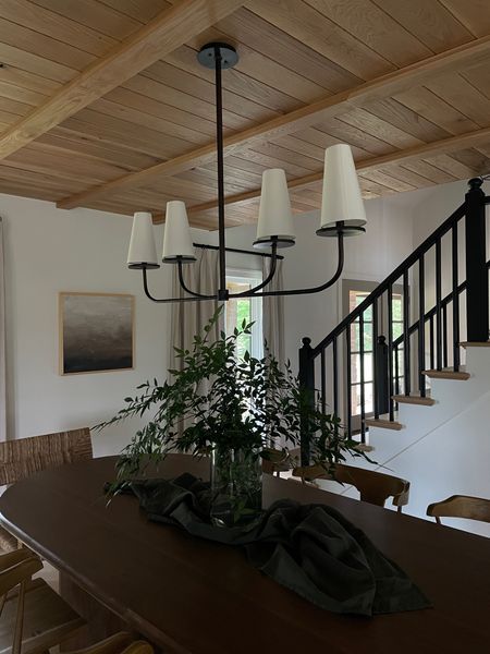 We’re finally getting all the finishing touches installed and this Troy Lighting linear has proved to be one of my favorites! The shades are the cutest shape and I love that I can move it to change directions in the room if (when) I get a wild hair and feel like switching up the direction of the dining table. 


#LTKhome