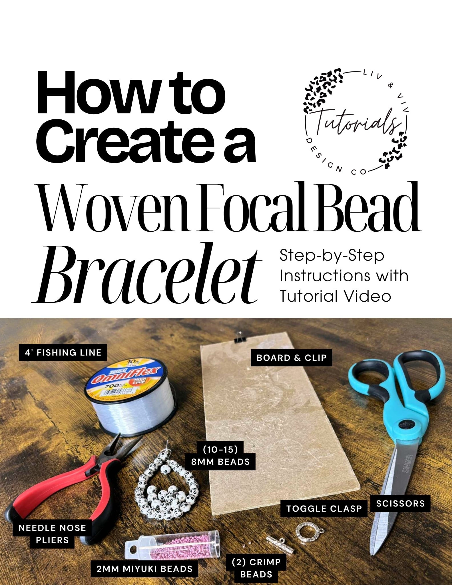 This step-by-step jewelry tutorial walks you through creating a woven focal bead bracelet from start to finish. I’ve tagged all the supplies I used so you can easily shop the materials, and you can watch the full tutorial video on my YouTube channel. Perfect for beginners or anyone looking to add a new technique to their jewelry-making toolkit.