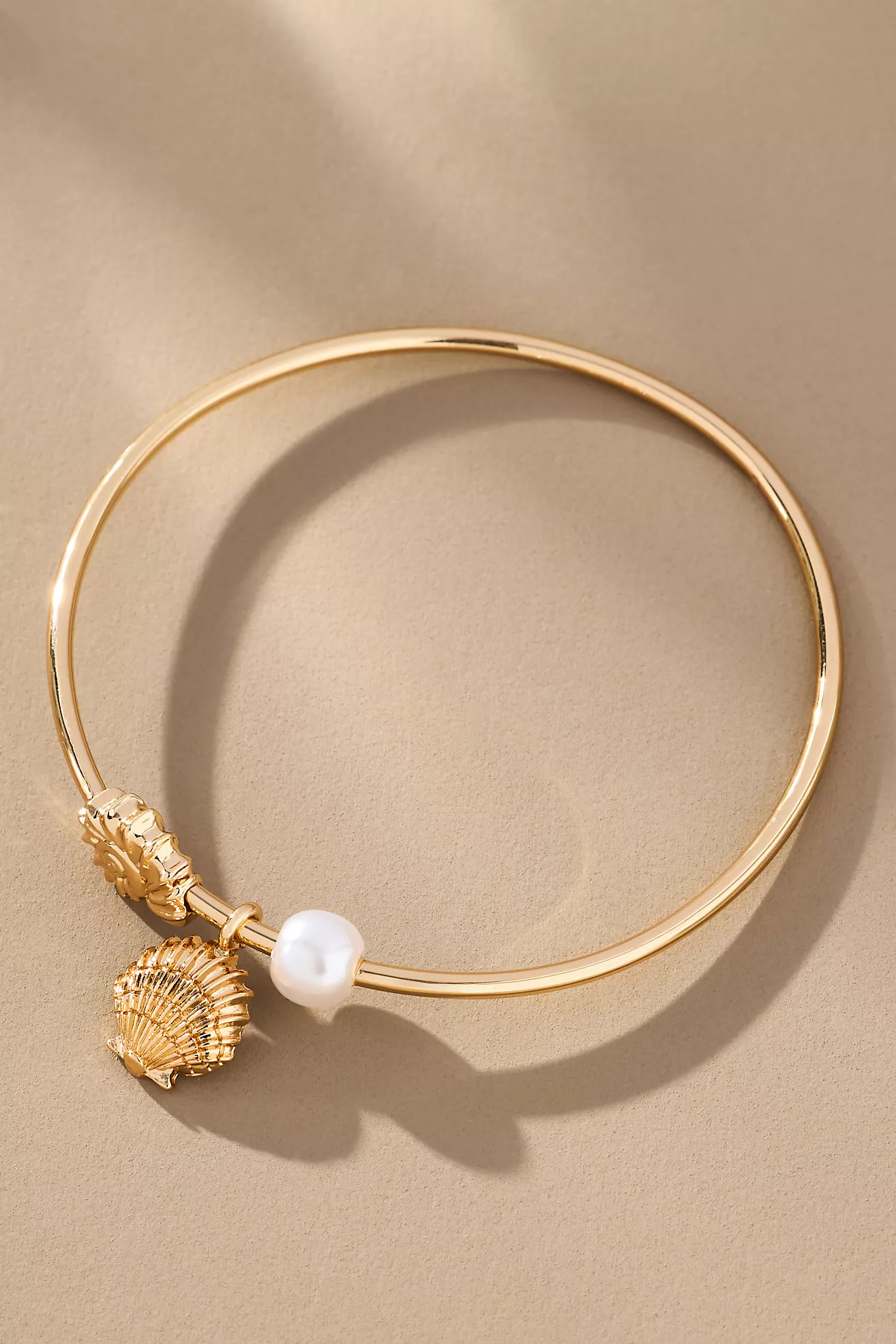 BaubleBar Marina Shell Bangle Bracelet | Anthropologie (US)