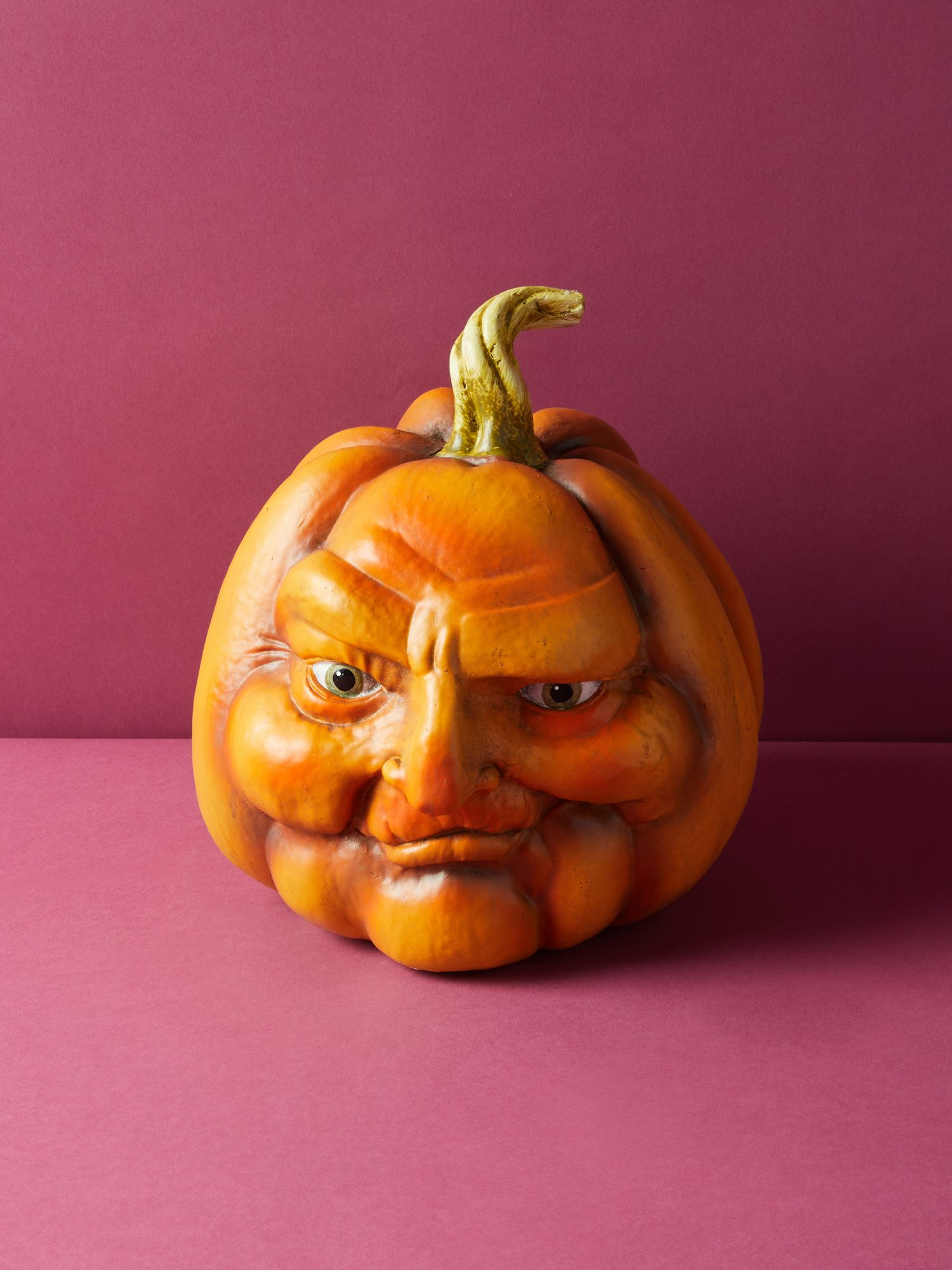 12in Human Face Pumpkin Decor | Seasonal Decor | HomeGoods | HomeGoods
