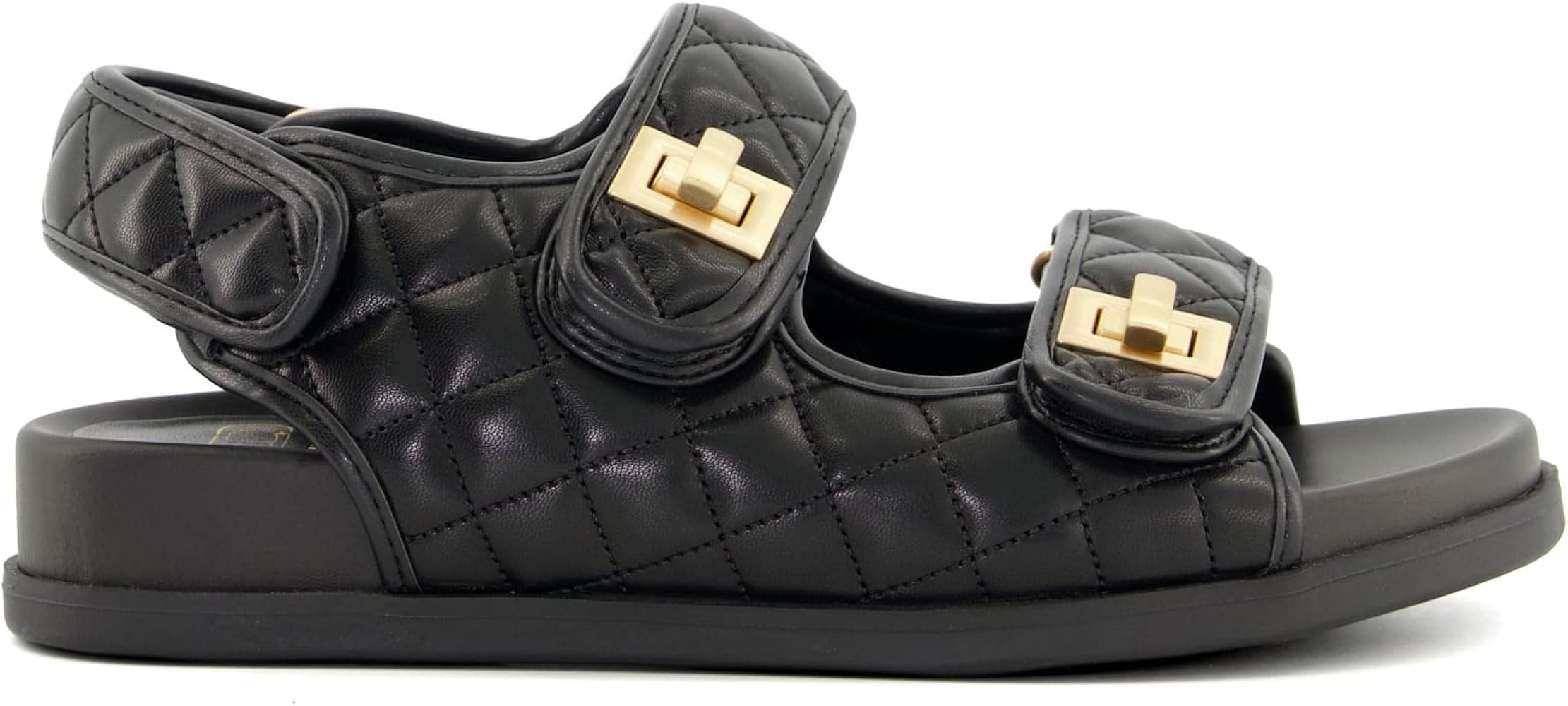 Dune Ladies Women's LOCKE Turn-Lock Quilted Sandals Flat Heel | Amazon (UK)