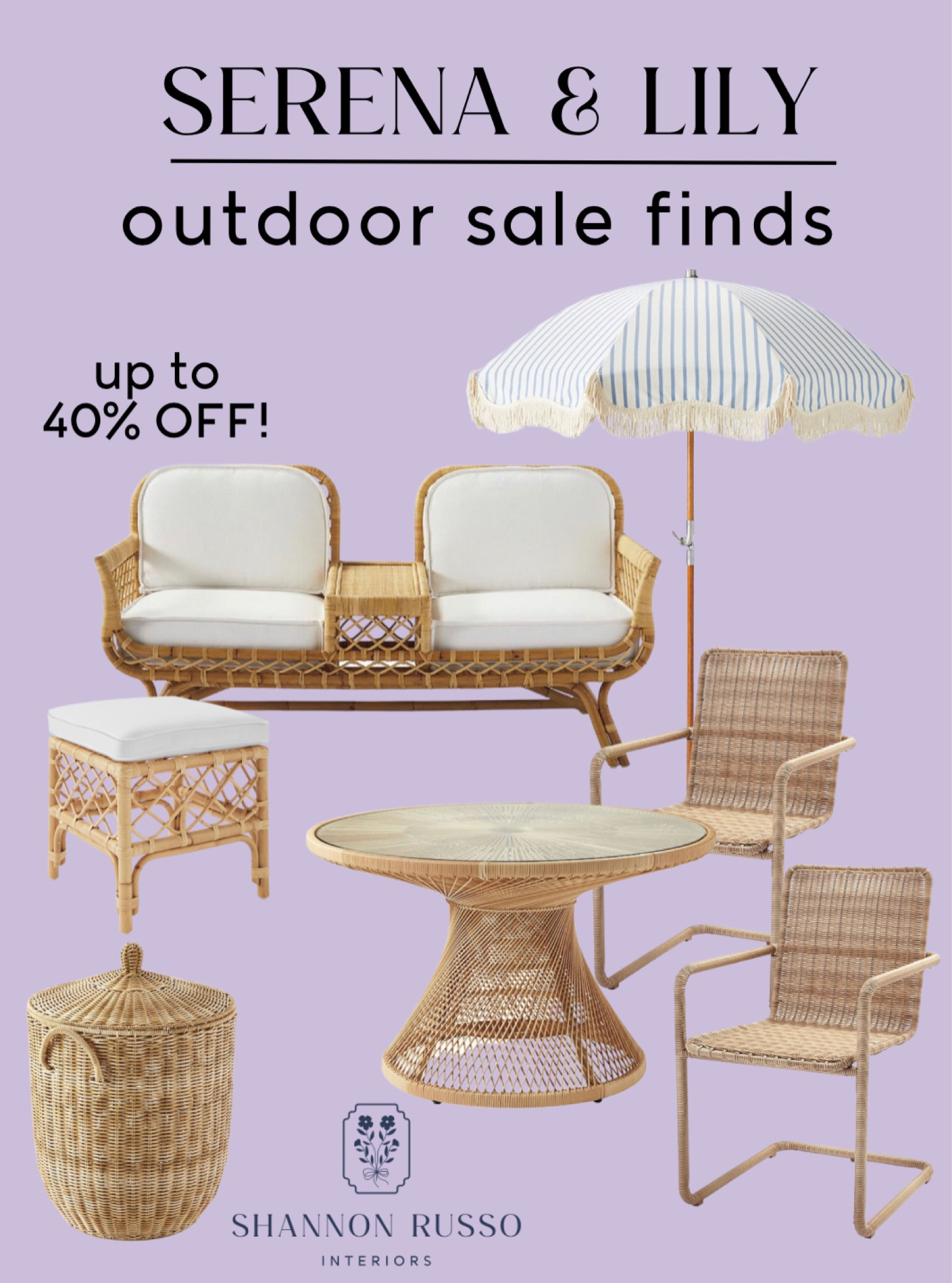 Serena and Lily outdoor sale finds! Up to 40% off July sale!

BBQ, deck furniture, umbrella, pool furniture, patio furniture, pool party, backyard party, dining set, love seat, ottoman, foot rest, storage, 4th of July sale, organic coastal decor, interior designer, home decor, Shannon Russo Interiors

#LTKsalealert #LTKhome #LTKSeasonal