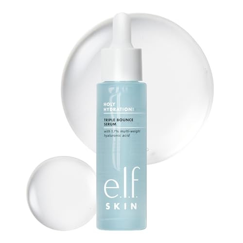 e.l.f. SKIN Holy Hydration! Triple Bounce Serum, 1.7% Hyaluronic Acid Serum For Plump, Bouncy Skin, Moisturizing & Hydrating, Vegan & Cruelty-Free | Amazon (US)