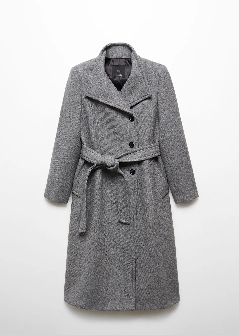 Woollen coat with belt -  Women | Mango United Kingdom | MANGO (UK)
