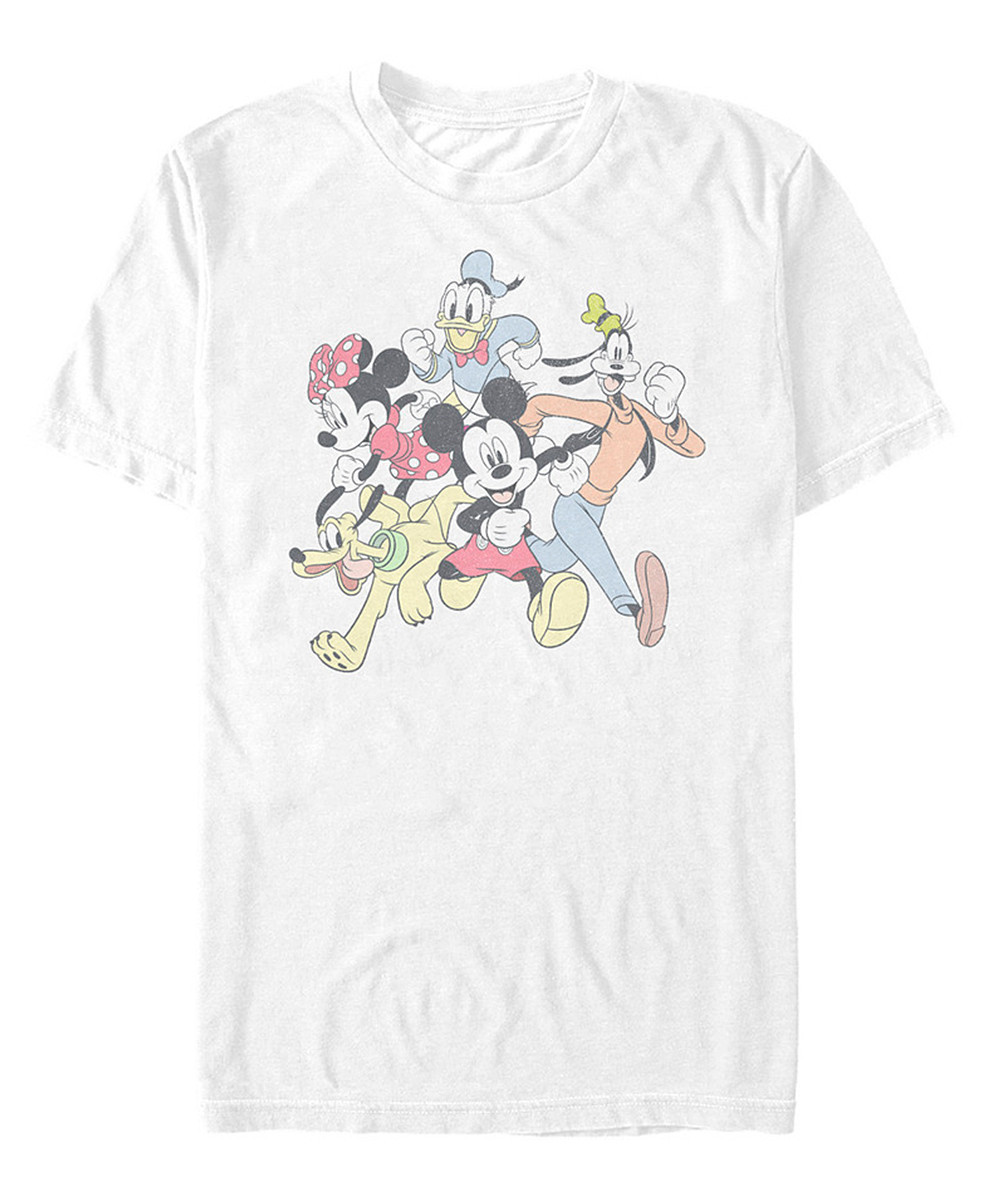Fifth Sun Men's Tee Shirts WHITE - Mickey Mouse & Minnie Mouse White Group Run Tee - Men | Zulily