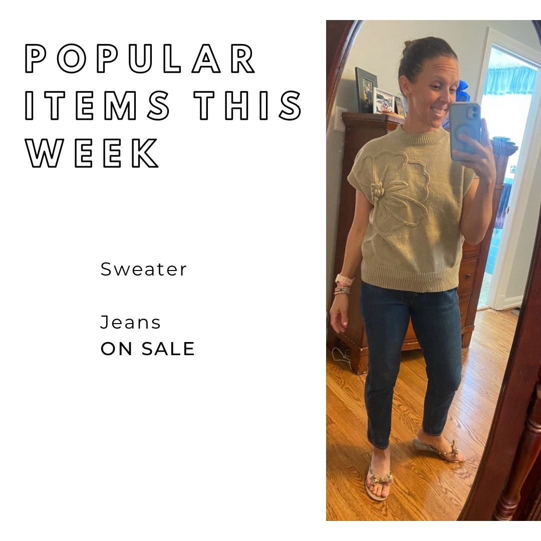 If you like a fitted, not skinny, straight leg, these are for you! I am obsessed with these! My sweater is a great shoe and my sandals come in more colors. 


#oldnavy #salefinds #slimjeans #vintageslimjeans   #under30 #budgetfriendly #highwaisted #momjean #jeanssale #amazon 
#darkwashdenim #sesignerdupe #jellysandals @shein 


#LTKSaleAlert #LTKWorkwear #LTKU #LTKOver40 #LTKSeasonal