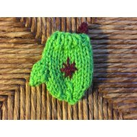 Tiny Mitten Ornament, Hand-Knit Xmas Decor, Winter Miniature Mitten, Secret Santa, Gift Topper, Knitted Christmas | Etsy (US)