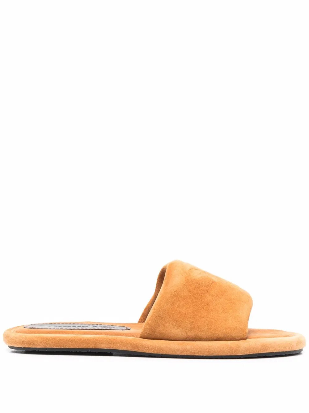 Nanushka logo-embossed Leather Sandals | Yellow | FARFETCH | Farfetch Global