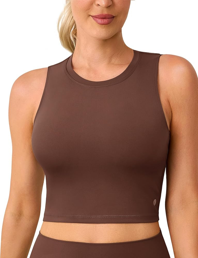 Natural Feelings Nudi Sports Bras for Women Removable Padded Yoga Tank Tops Sleeveless Fitness Wo... | Amazon (US)