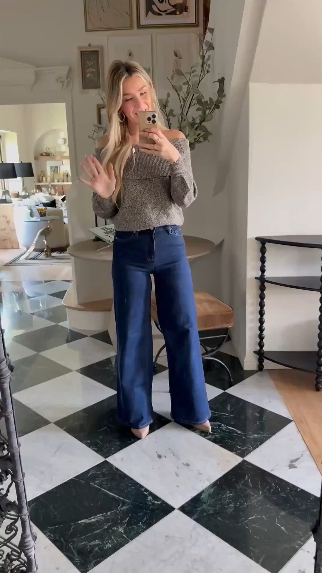 Best selling Target wide leg jeans! Stretchy and so flattering! And loving these sweater belts from Amazon! Jeans are TTS wearing a 4 and I’m 5’6"

#LTKWorkwear #LTKFindsUnder100 #LTKootd