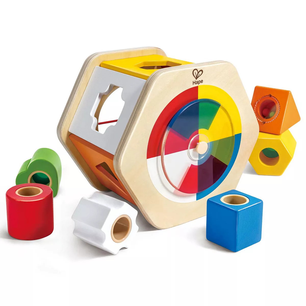 Hape: Wooden Wonder Shape Sorter Rainbow Sorting Play Toy | Kohl's