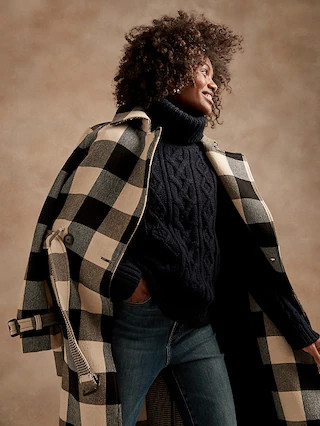 Cable-Knit Turtleneck Sweater | Banana Republic (US)