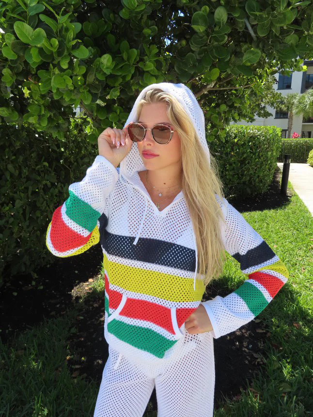 The Grenada Knit Striped Hoodie | Jocelyn
