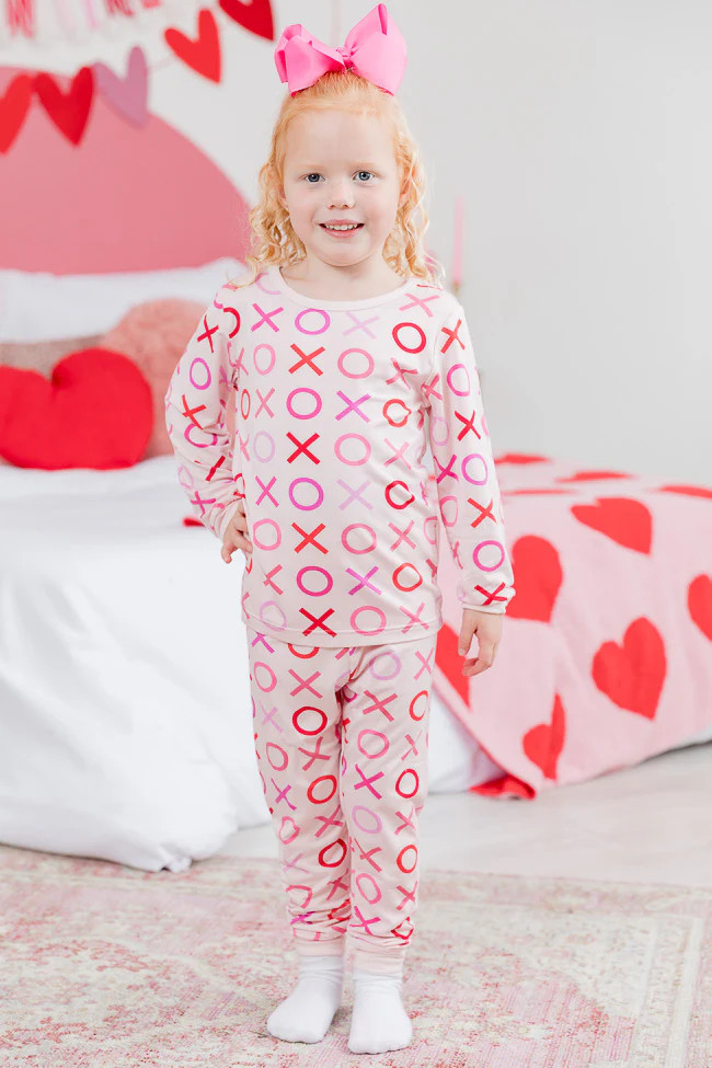 Goodnight Kisses XO Kid's PJ Set FINAL SALE | Pink Lily
