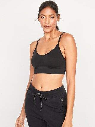 Light Support Seamless Convertible Racerback Sports Bra for Women XS-XXL | Old Navy (US)